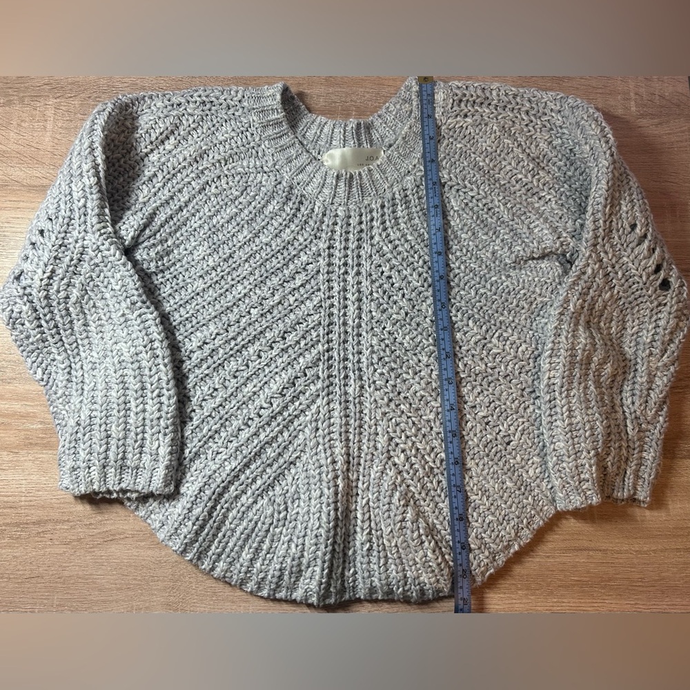 J.O.A. Chunky Knit Light Gray Cozy Sweater - Picture 5 of 7